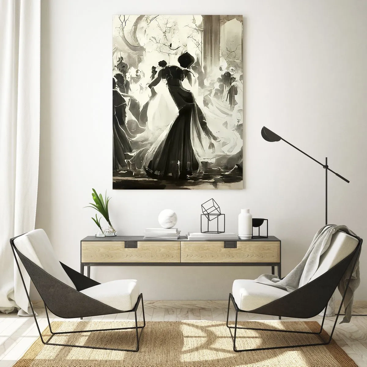 Glastavla - Bild på glas - Stor maskerad - 50x70 cm