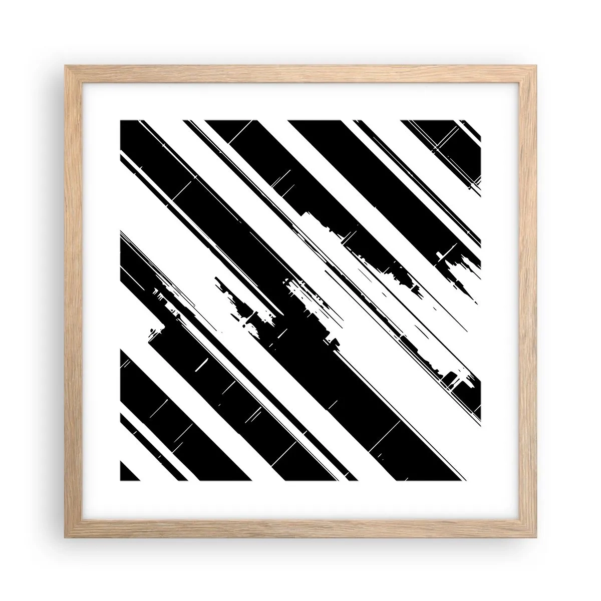 Affisch i ram av ljusek - Intensiv och dynamisk komposition - 40x40 cm