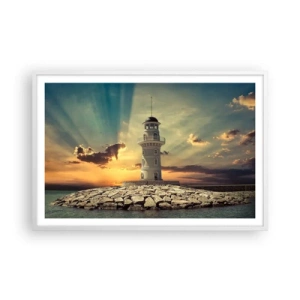 Affisch i vit ram - Ljus - Godhet - Skönhet - 91x61 cm