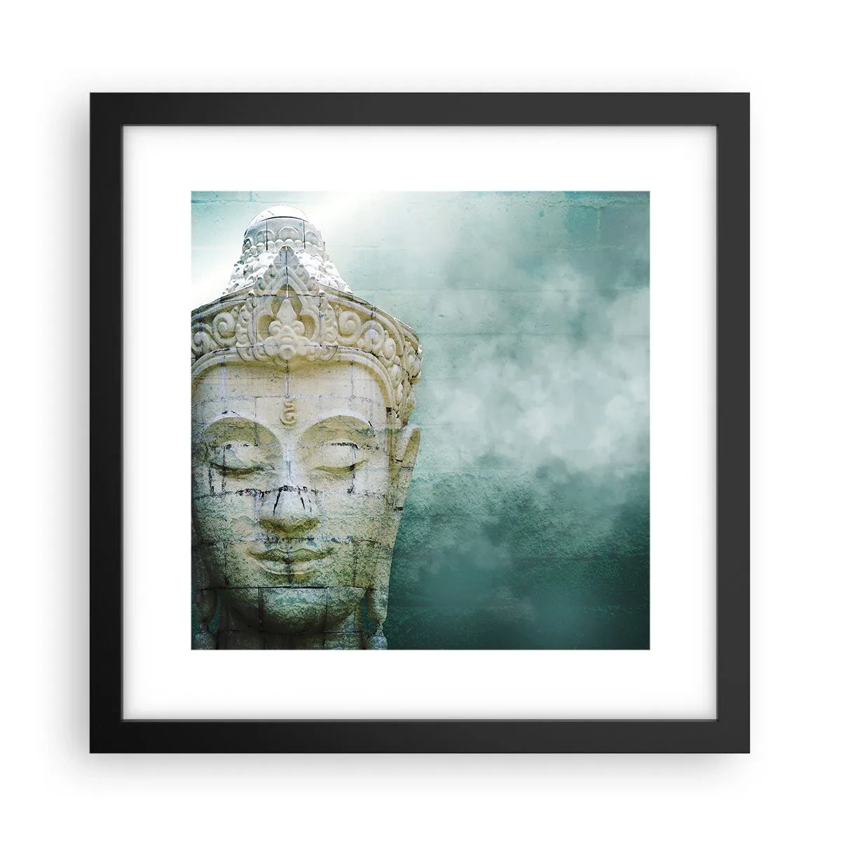 Affisch i svart ram - På jakt efter ljus - 30x30 cm