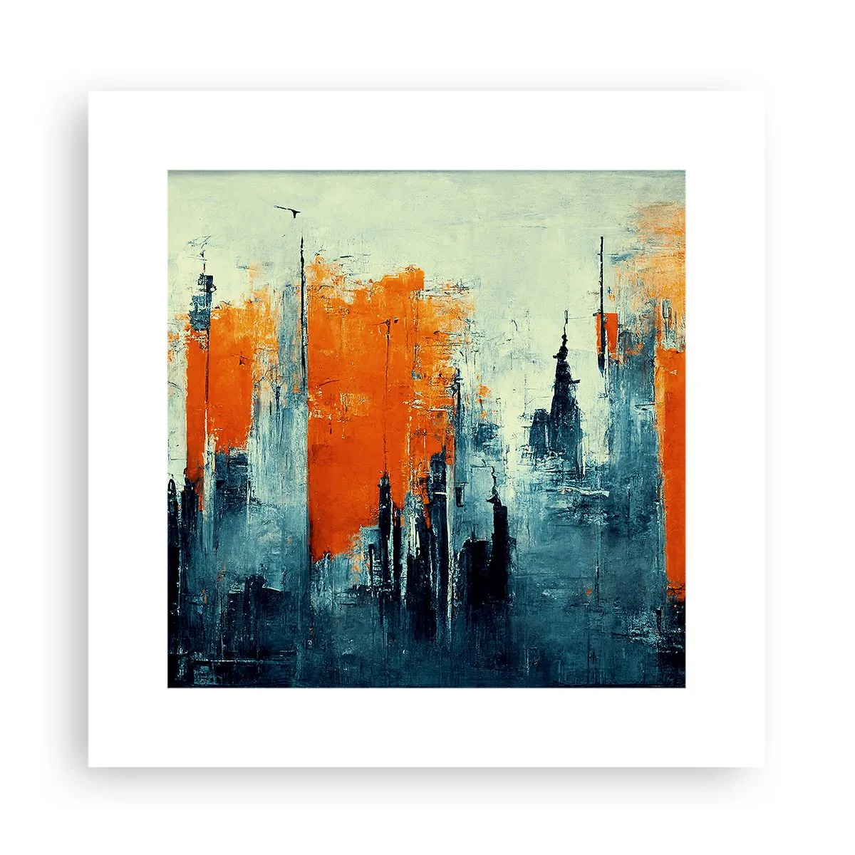 Affisch - Modernt landskap - 30x30 cm