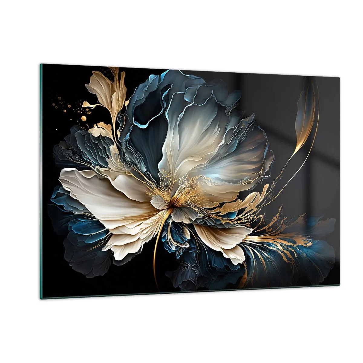 Glastavla - Bild på glas - Sagolik ormbunksblomma - 120x80 cm