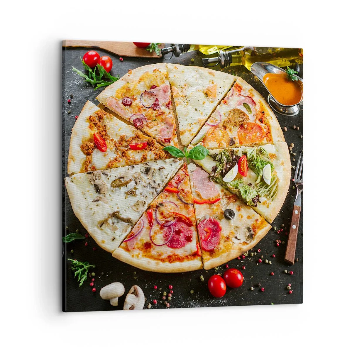 Canvastavla - Bild på duk - Smakurval - 50x50 cm