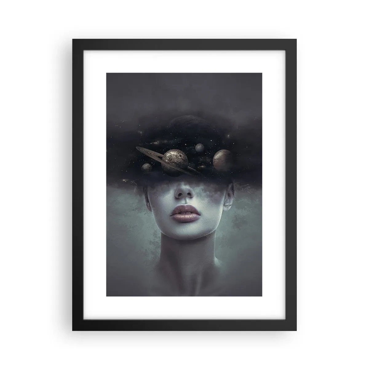 Affisch i svart ram - Och planeterna blir galna... - 30x40 cm