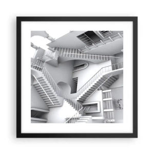 Affisch i svart ram - Rummets paradoxer - 40x40 cm
