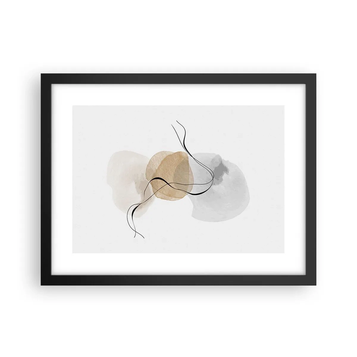 Affisch i svart ram - Luftpärlor - 40x30 cm