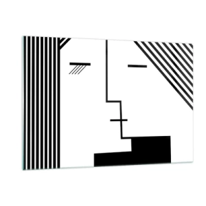 Glastavla - Bild på glas - Bara en kyss - 120x80 cm