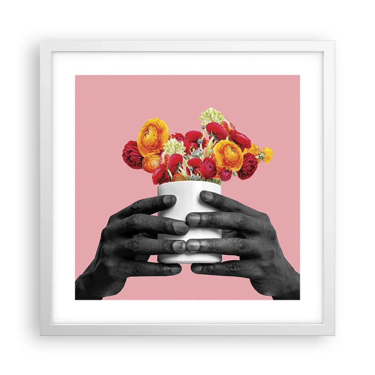 Affisch i vit ram - Livets apoteos - 40x40 cm