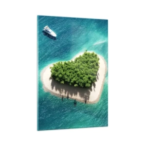 Glastavla - Bild på glas - Jag älskar sommar - 80x120 cm