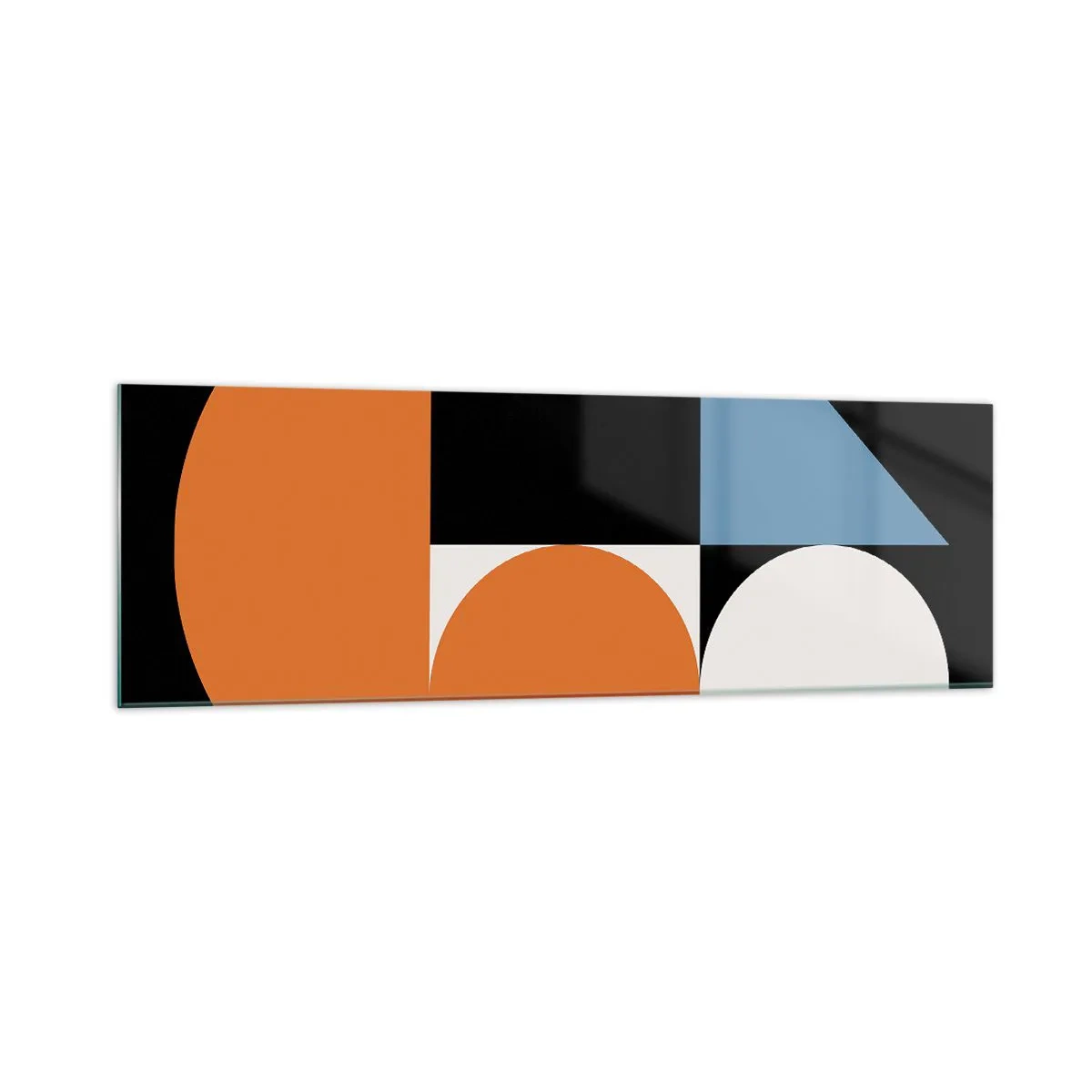 Glastavla - Bild på glas - Geometriska figurer - 160x50 cm