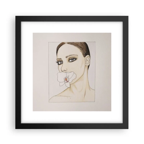 Affisch i svart ram - Elegansens och skönhetens symbol - 30x30 cm