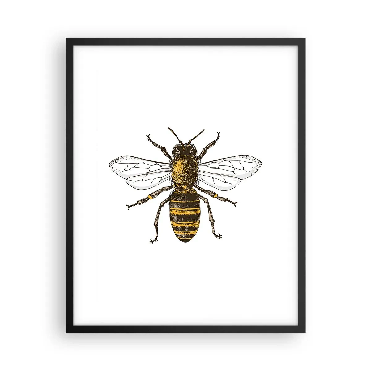 Affisch i svart ram - Vackert och bra - 40x50 cm