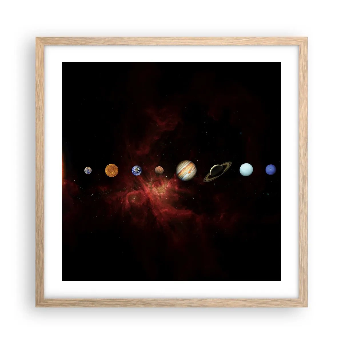 Affisch i ram av ljusek - Vårt grannskap - 50x50 cm