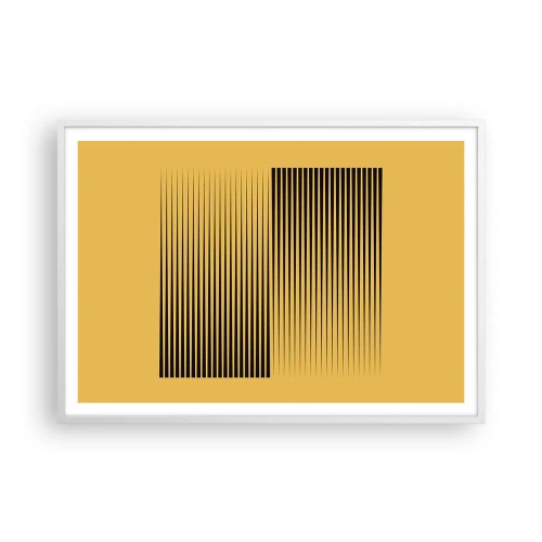 Affisch i vit ram - Motsatsernas kvadrat - 100x70 cm