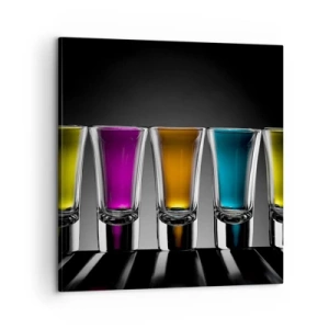 Canvastavla - Bild på duk - Glädjen färger - 60x60 cm