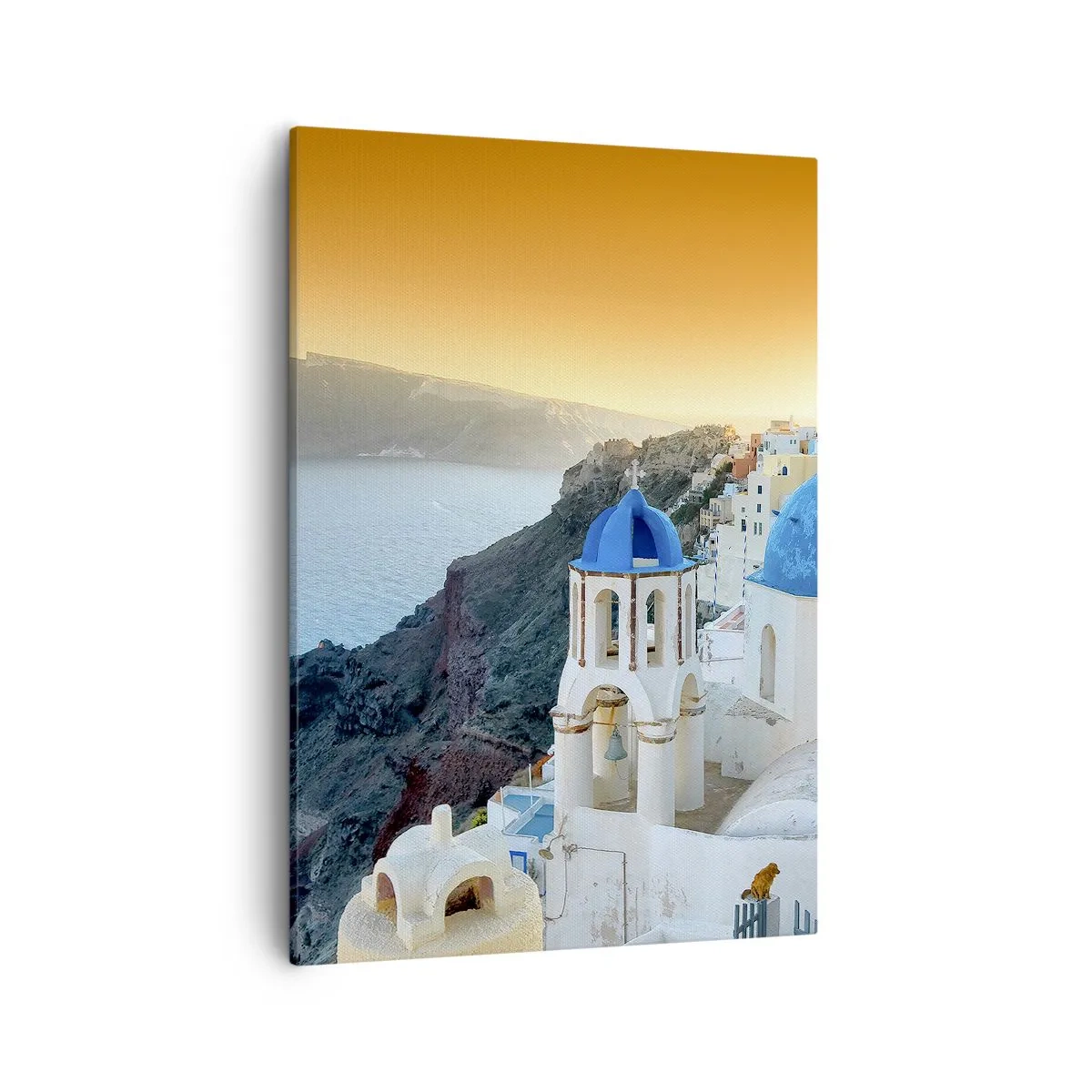 Canvastavla - Bild på duk - Santorini - inbäddat i berg - 50x70 cm