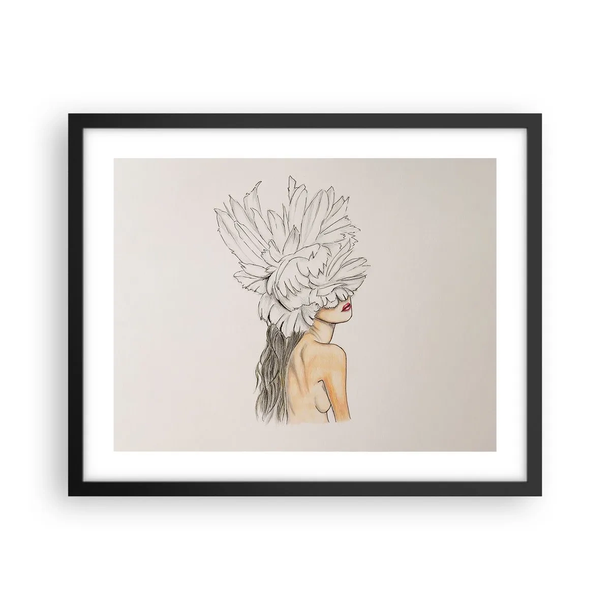 Affisch i svart ram - Krönt skönhet - 50x40 cm