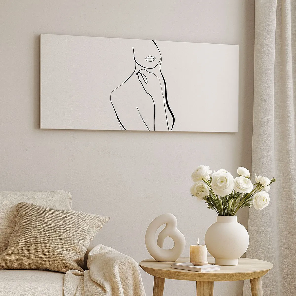 Canvastavla - Bild på duk - Melankolins våg - 100x40 cm