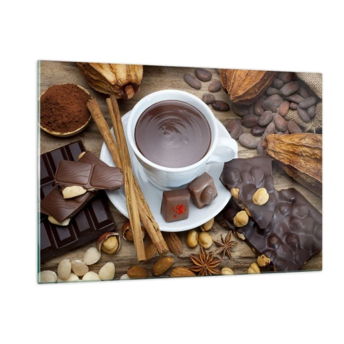 Glastavla - Bild på glas - Från sagolika chokladfabriken - 120x80 cm