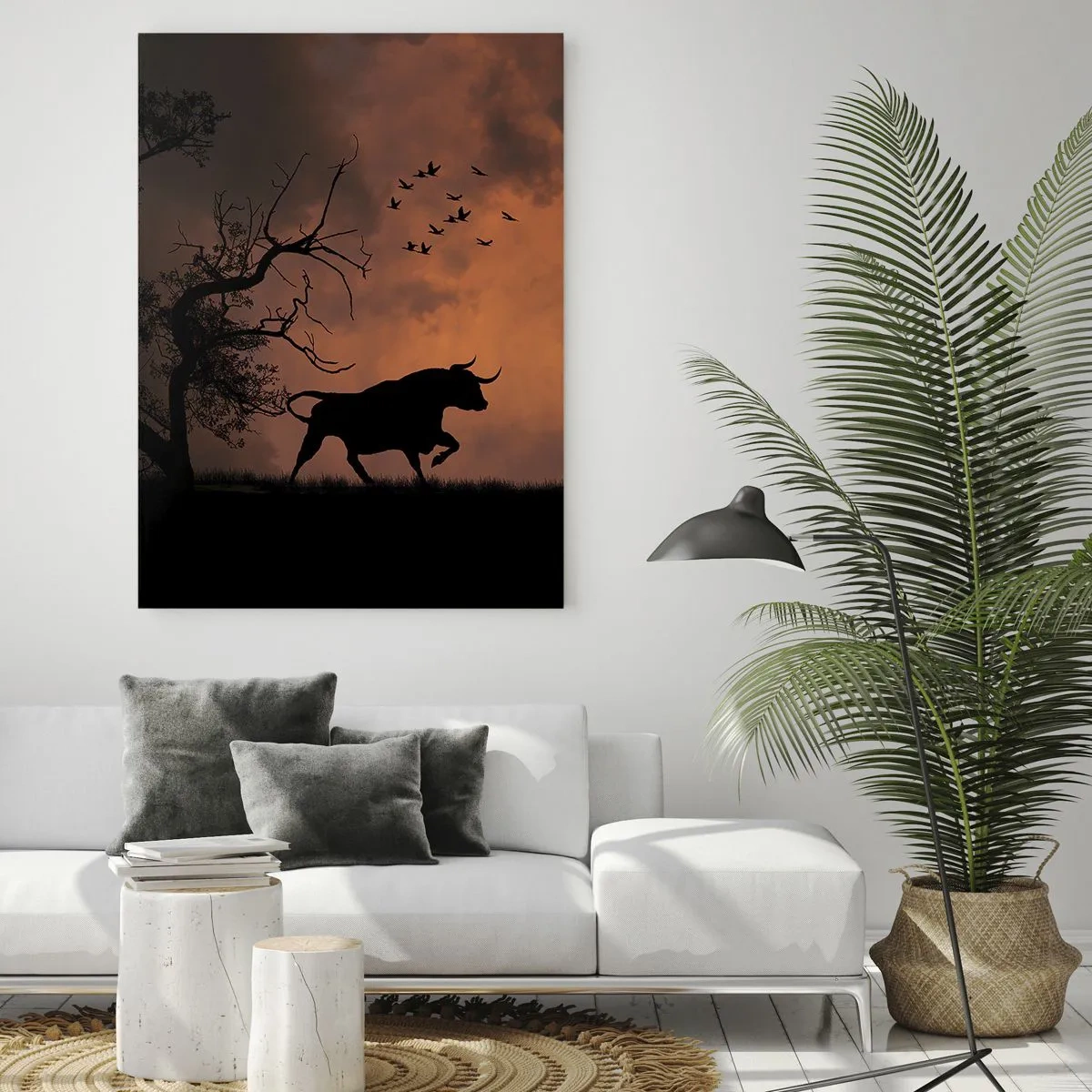 Glastavla - Bild på glas - Dramatiskt naturspektakel - 50x70 cm