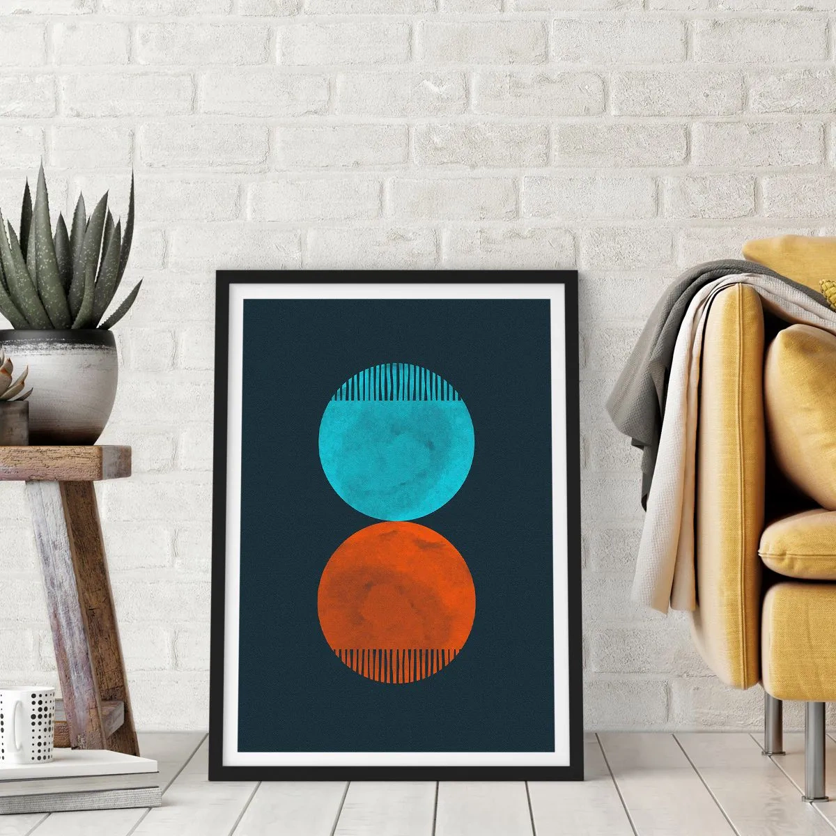 Affisch i svart ram - Endast geometri? - 61x91 cm