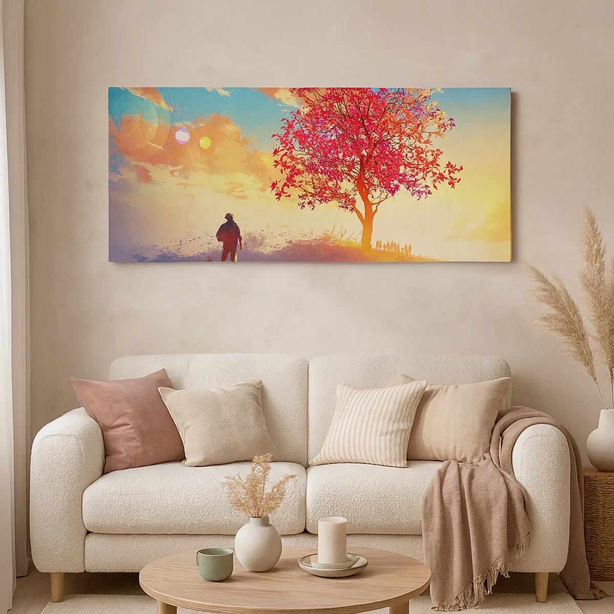 Canvastavla - Bild på duk - Pilgrim i målet - 30x30 cm