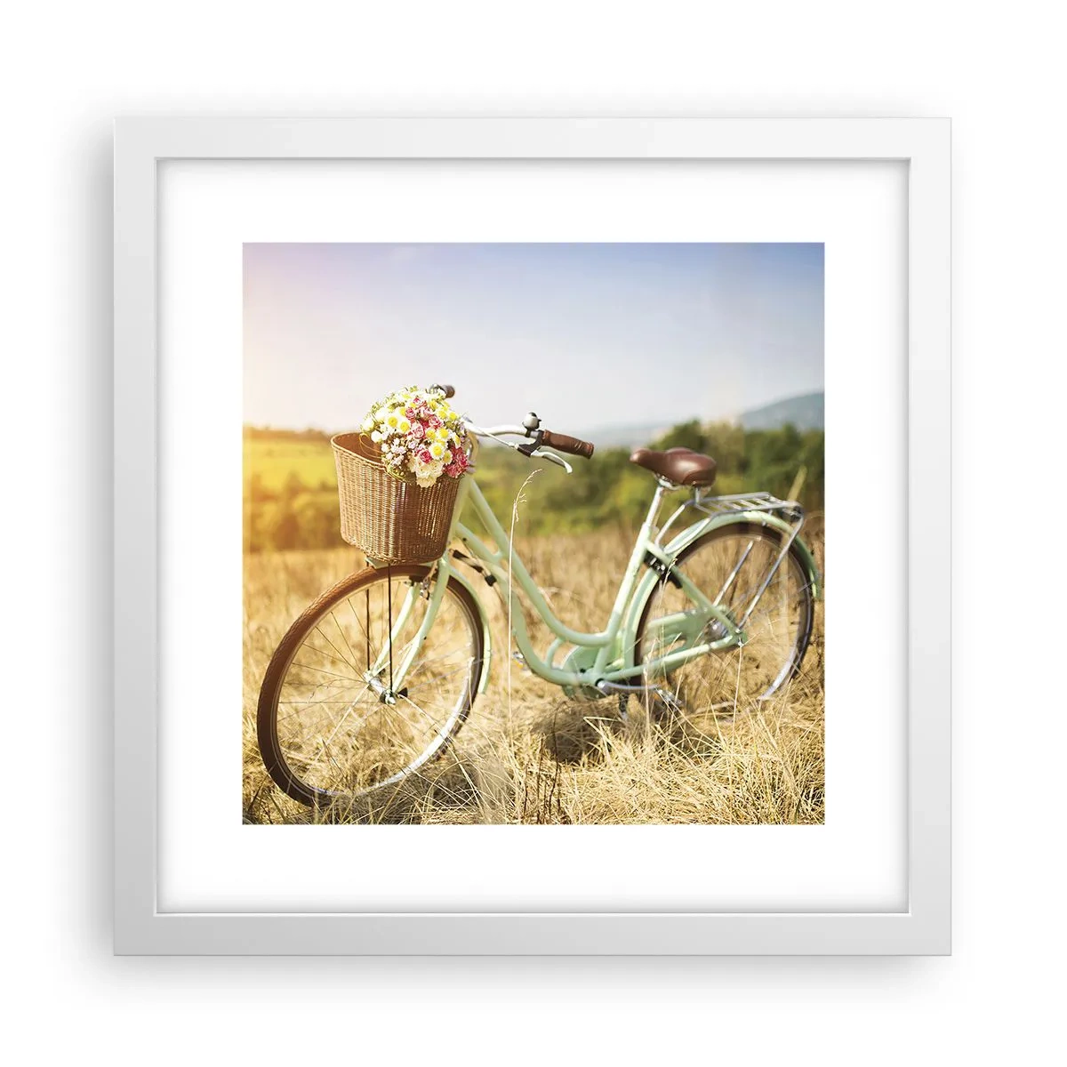 Affisch i vit ram - Jag stannar här en stund - 30x30 cm