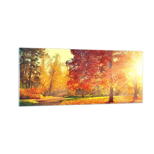 Glastavla - Bild på glas - Rött är vackert - 100x40 cm