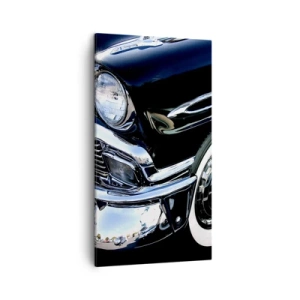 Canvastavla - Bild på duk - Klassik i silver, svart och vit - 45x80 cm