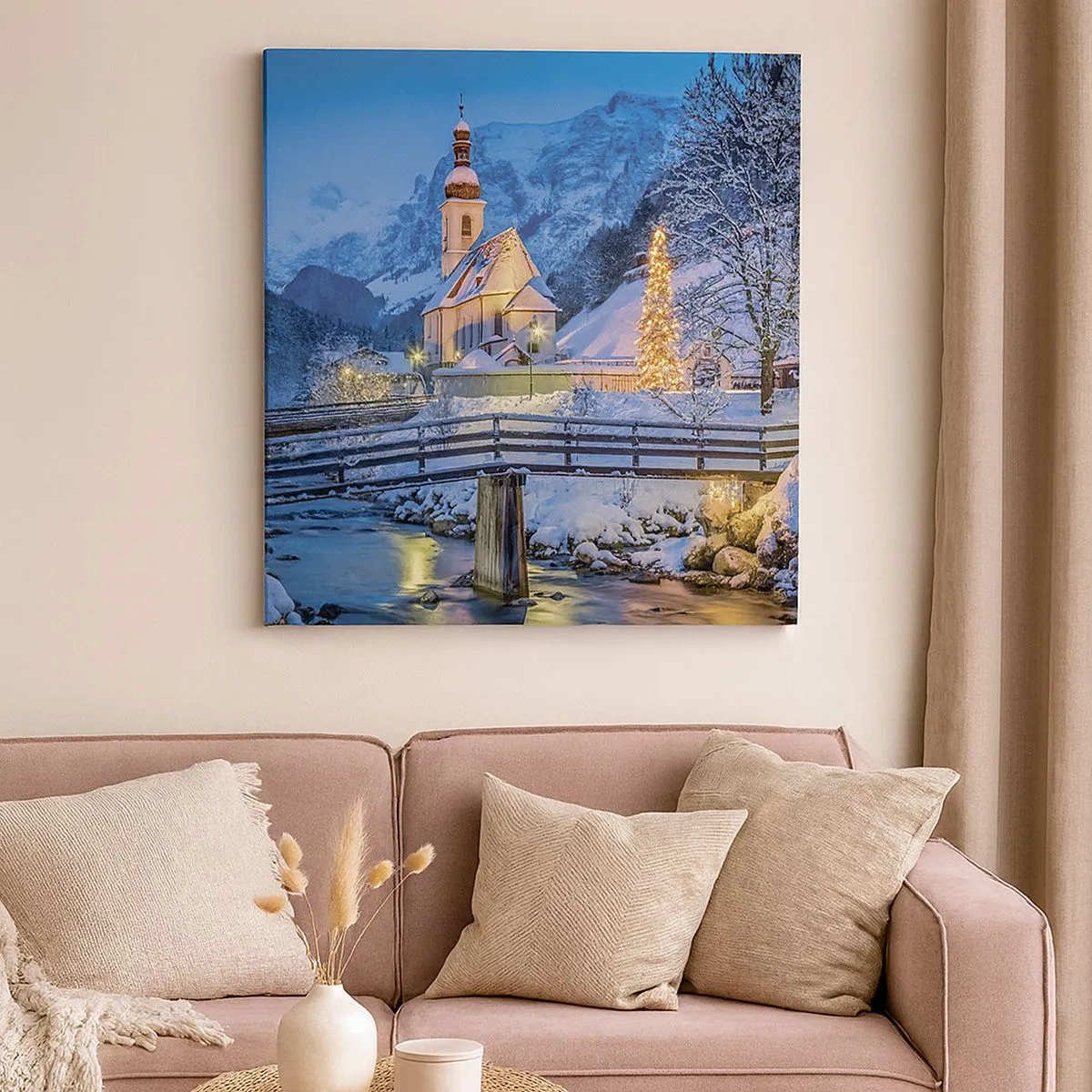 Canvastavla - Bild på duk - Julens anda - 30x30 cm