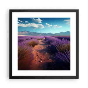 Affisch i svart ram - Doftande fält - 40x40 cm