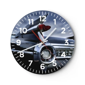 Väggklocka - Klocka på glas - Just därför är den vacker! - 40x40 cm