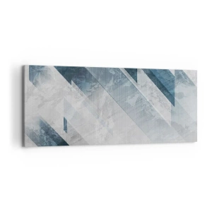 Canvastavla - Bild på duk - Tredimensionell komposition – gråhetens rörelse - 120x50 cm