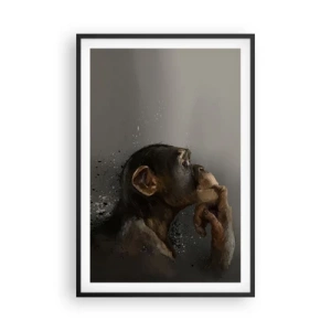 Affisch i svart ram - Säkert en tänkare - 61x91 cm