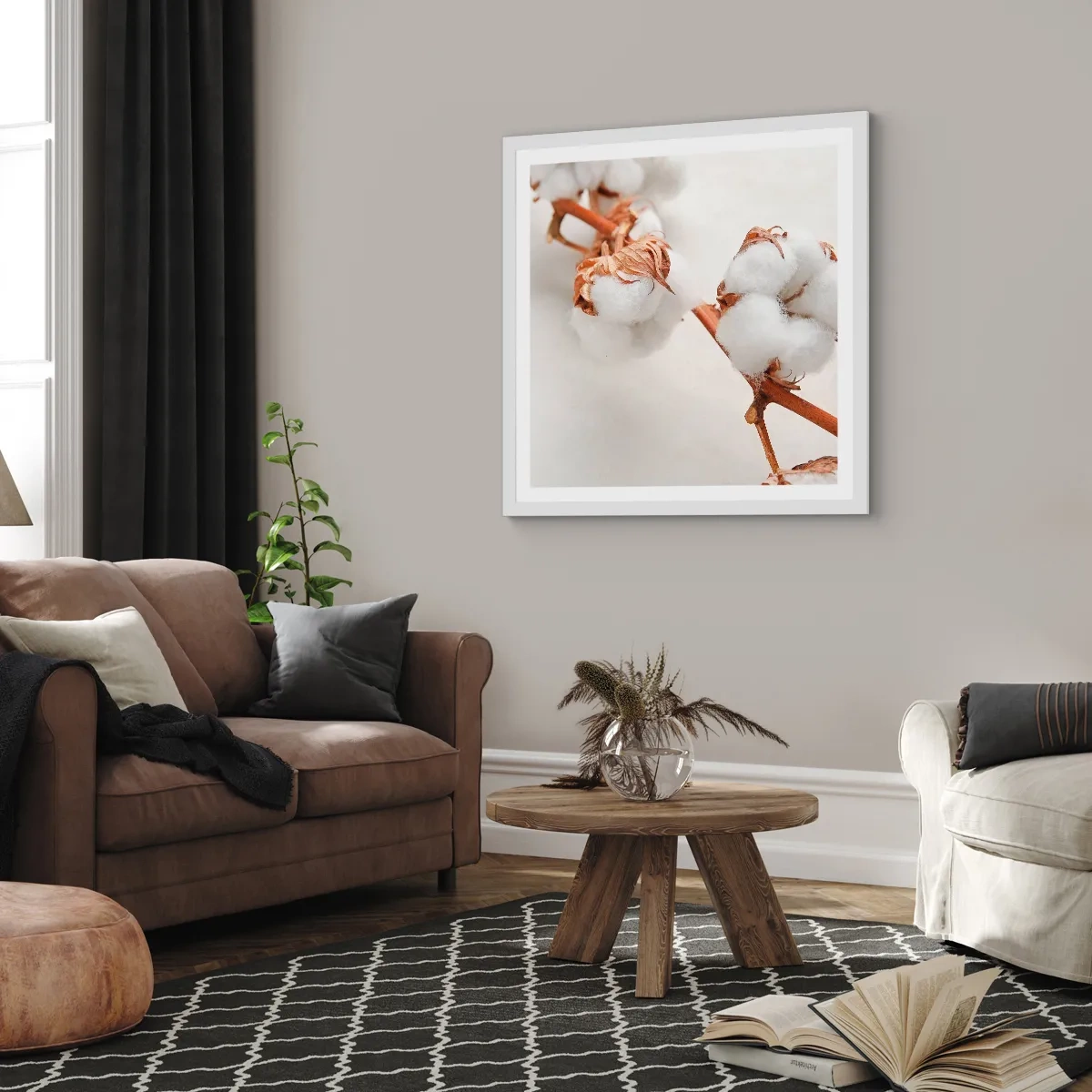 Affisch i vit ram - Krama om - 50x50 cm