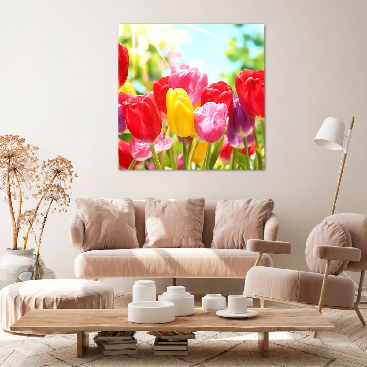 Canvastavla - Bild på duk - Det är vi, majfärgerna! - 60x60 cm