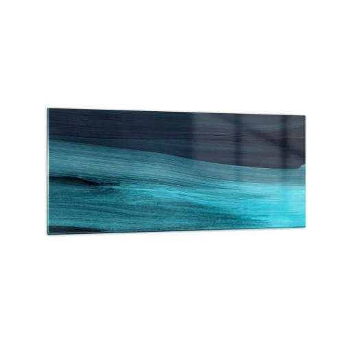 Glastavla - Bild på glas - Flyt med strömmen - 120x50 cm