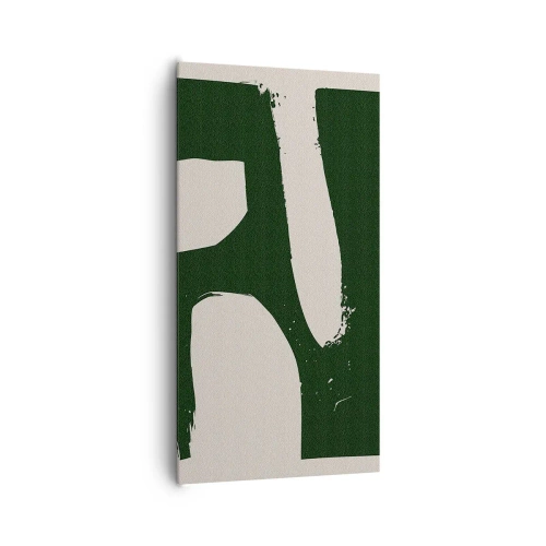 Canvastavla - Bild på duk - Vikar av vitt - 65x120 cm