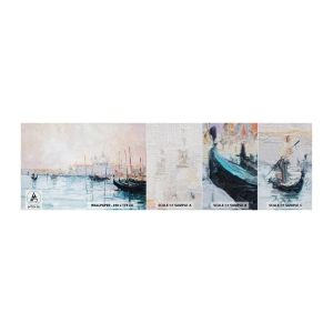 Provbit av fototapet Premium Canvas - Bortom vatten, bortom dimma - Bit, Stad, Venedig - 100x30 cm