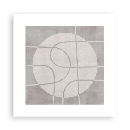 Affisch - Cirkulärt och rakt fram - 30x30 cm