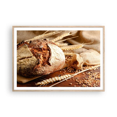 Affisch i ram av ljusek - Aptitlig, doftande, knaprig - 100x70 cm