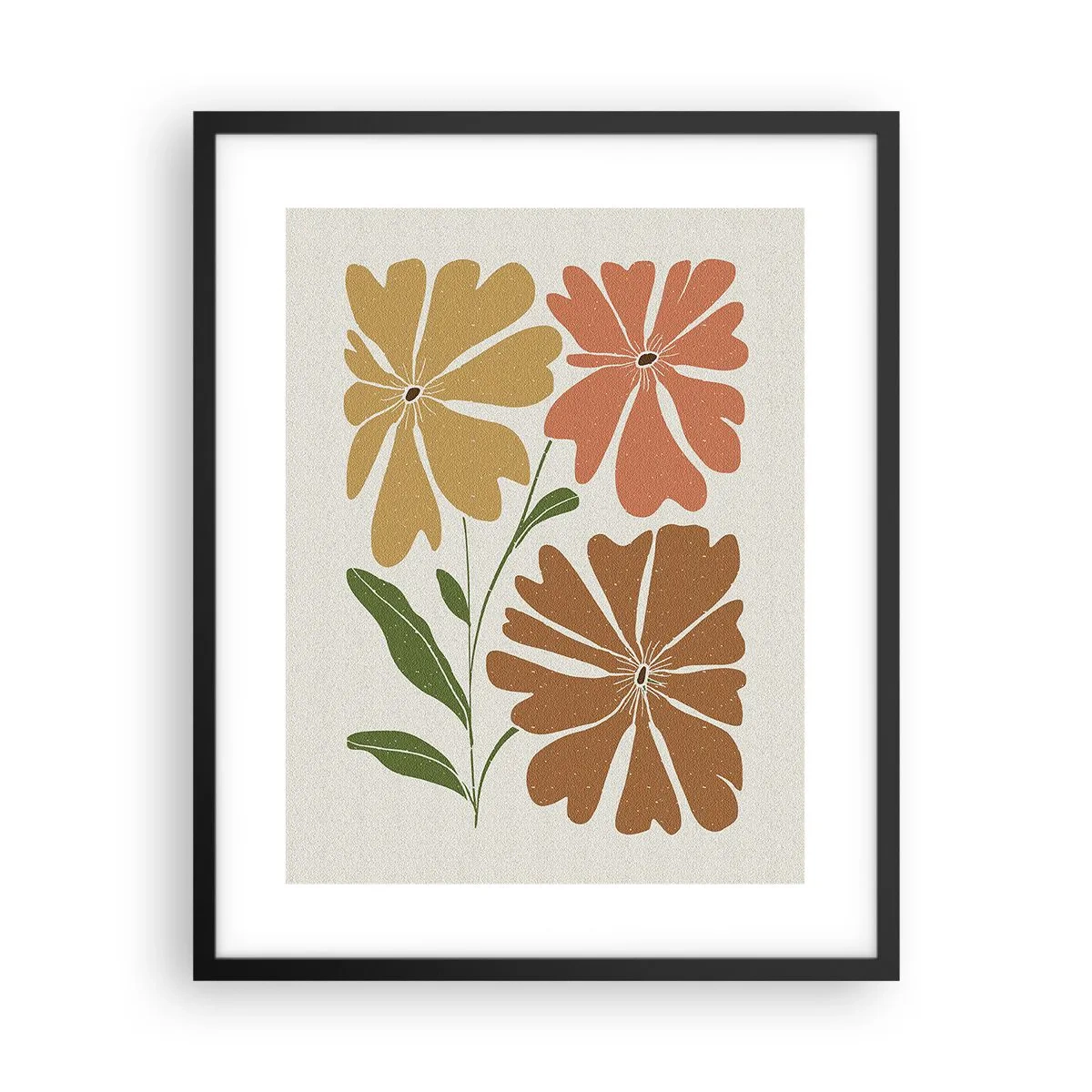 Affisch i svart ram - Natur och geometri - 40x50 cm