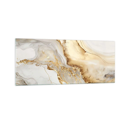 Glastavla - Bild på glas - Abstraktion: skönhet och godhet - 100x40 cm