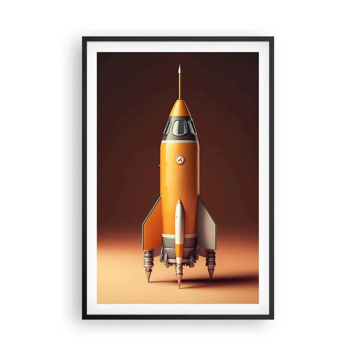 Affisch i svart ram - Det börjar med en dröm - 61x91 cm