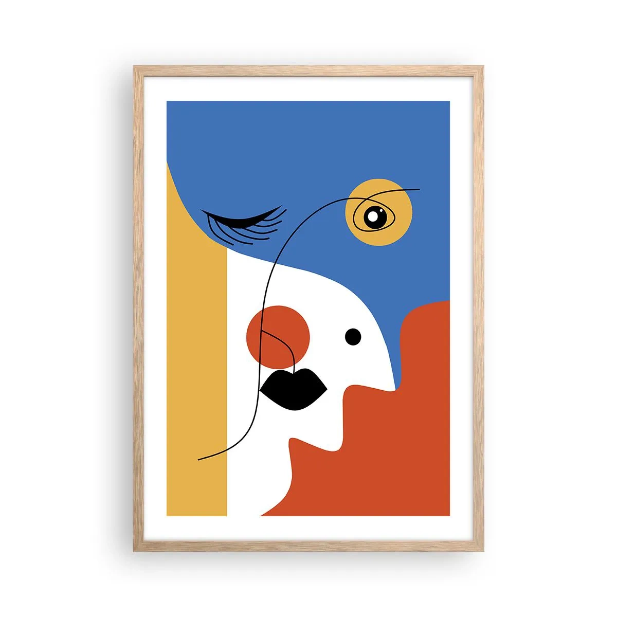 Affisch i ram av ljusek - Dekonstruerat porträtt - 50x70 cm
