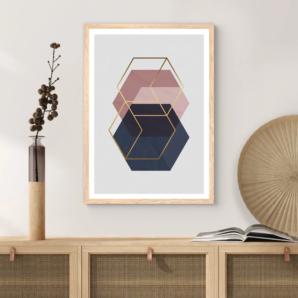 Affisch i ram av ljusek - Enkelhetens styrka - 70x100 cm