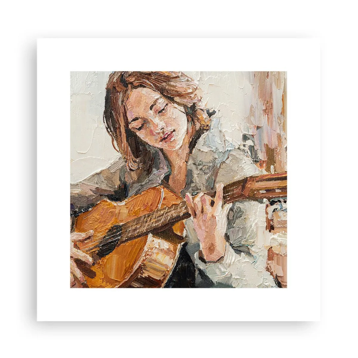 Affisch - Konsert för gitarr och en flickas hjärta - 30x30 cm