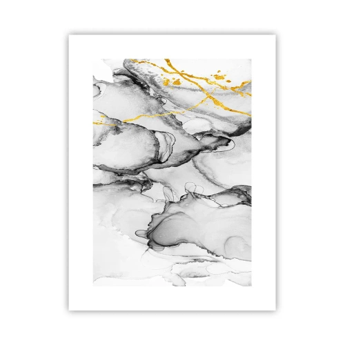 Affisch - Komposition med guldmotiv - 30x40 cm