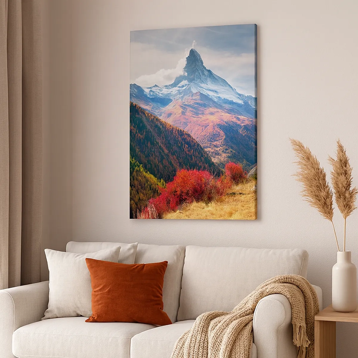 Canvastavla - Bild på duk - Alpin höst - 50x70 cm