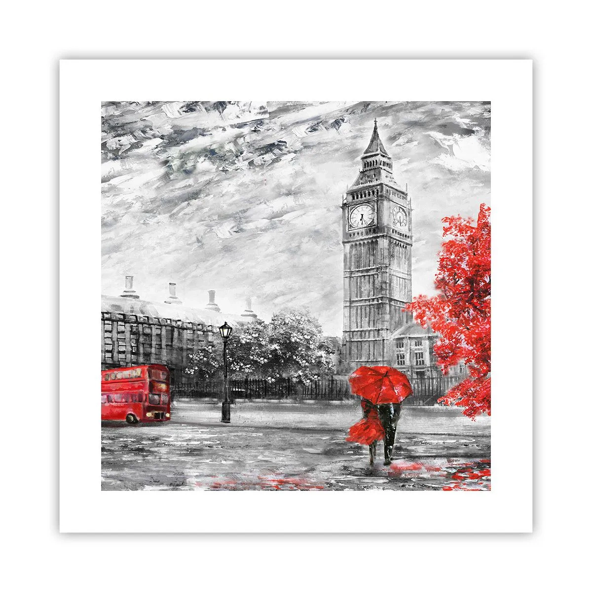 Affisch - Spännande dag - 40x40 cm